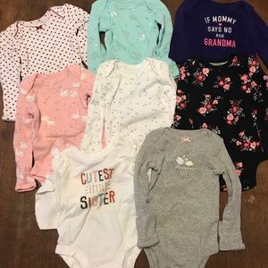 Carters Newborn Long Sleeve Onesies
